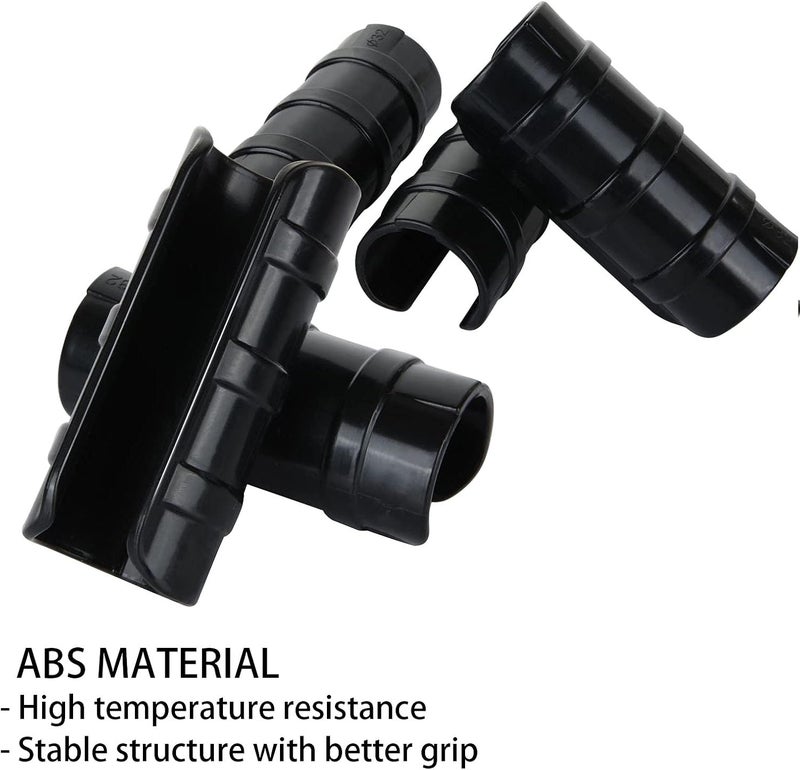 APACALI 50 PCS 1 inch Greenhouse Clamps Clips 26mm Black ABS Snap Clamp Tube Clip Garden Buildings Tube Clip for Greenhouse Film, Sunshade Nets, Frame Shelters (Outer Ø 1.26”inner Ø 1”) - Image 3